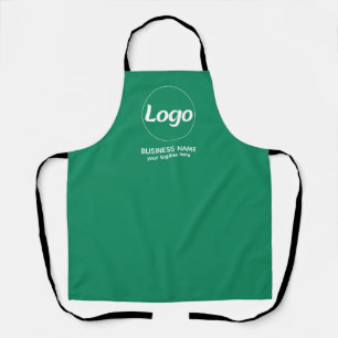 Modern Custom Branded Company Green Business Logo  Apron