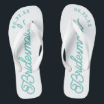 Modern Custom Bridal Party Flip Flops<br><div class="desc">These flip flops are perfect for your bridesmaids! Customise with your wedding date and wedding colours.</div>