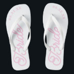 Modern Custom Bridal Wedding Colour Flip Flops<br><div class="desc">These flip flops are perfect for the soon-to-be Mrs! Customise with your wedding date and wedding colours.</div>