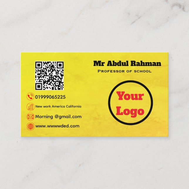 Modern Custom Business Card (Front)