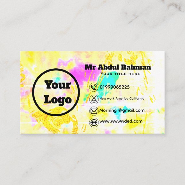 Modern Custom Business Card (Front)