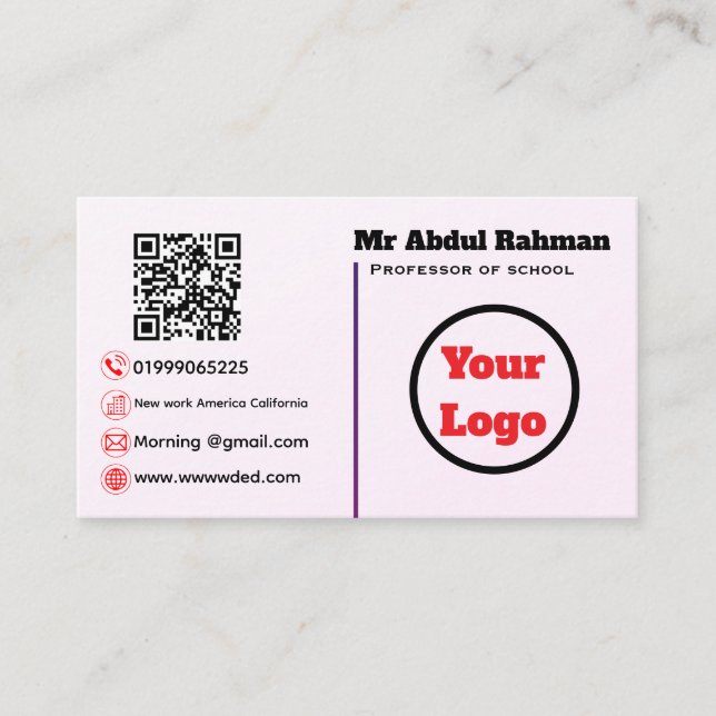 Modern Custom Business Card (Front)
