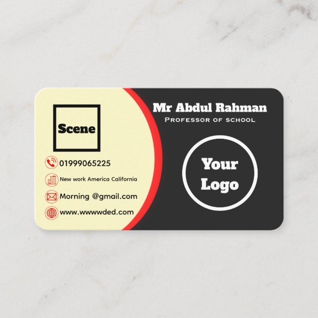 Modern Custom Business Card (Front)