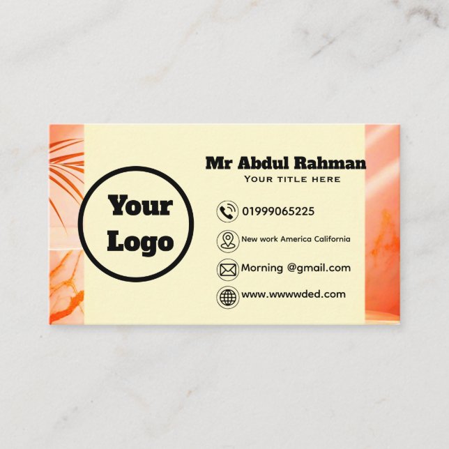 Modern Custom Business Card (Front)