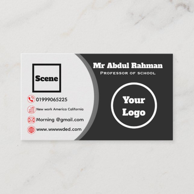 Modern Custom Business Card (Front)