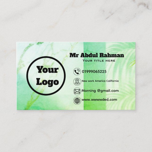 Modern Custom Business Card (Front)