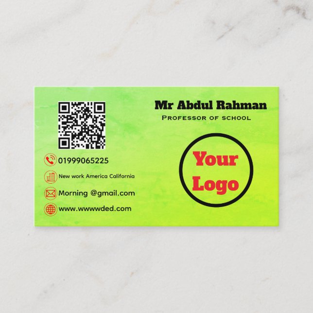 Modern Custom Business Card (Front)