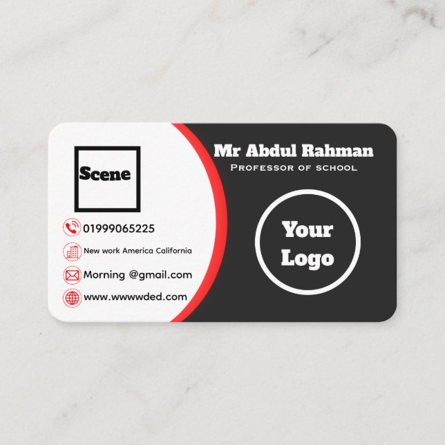 Modern Custom Business Card (Front)