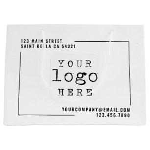 Modern Custom Business Company Logo  Large Gift Bag