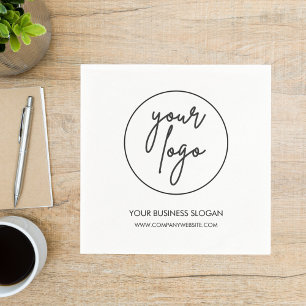 Modern Custom Business Company Logo Napkins 