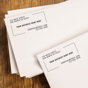 Modern Custom Business Company Name Return Address Rubber Stamp