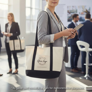 Modern Custom Business Logo and website Tote Bag