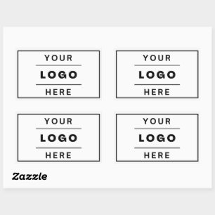 Modern Custom Business Logo Company Branded Rectangular Sticker