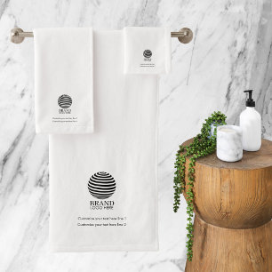 Modern Custom Business Logo Company Promotional  Bath Towel Set