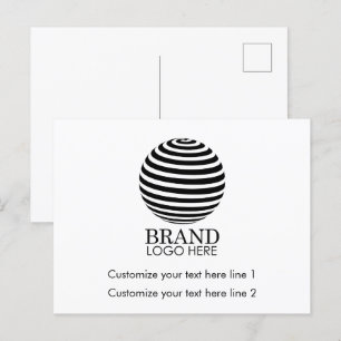 Modern Custom Business Logo Company Promotional  Holiday Postcard