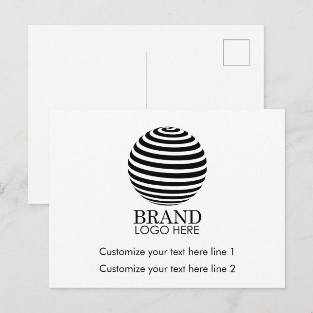 Modern Custom Business Logo Company Promotional  Holiday Postcard (Front/Back)