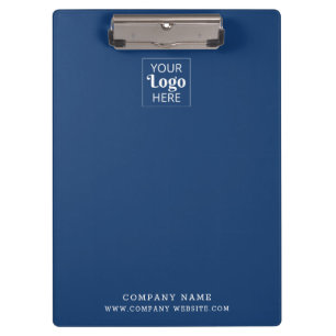 Modern Custom Business Logo Company Website Blue Clipboard