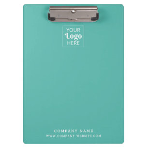 Modern Custom Business Logo Company Website Teal Clipboard