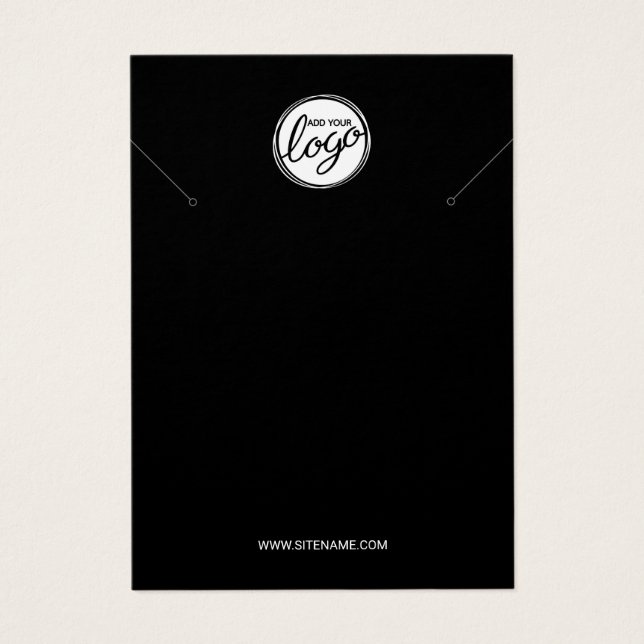 Modern Custom Business Logo Necklace Display Cards (Front)