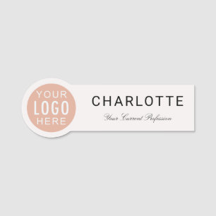 Modern Custom Business Logo Office Staff Name Tag