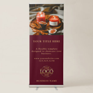 Modern Custom Business Logo & Photo Professional Retractable Banner