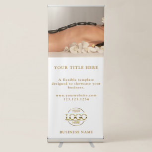 Modern Custom Business Logo & Photo Professional Retractable Banner