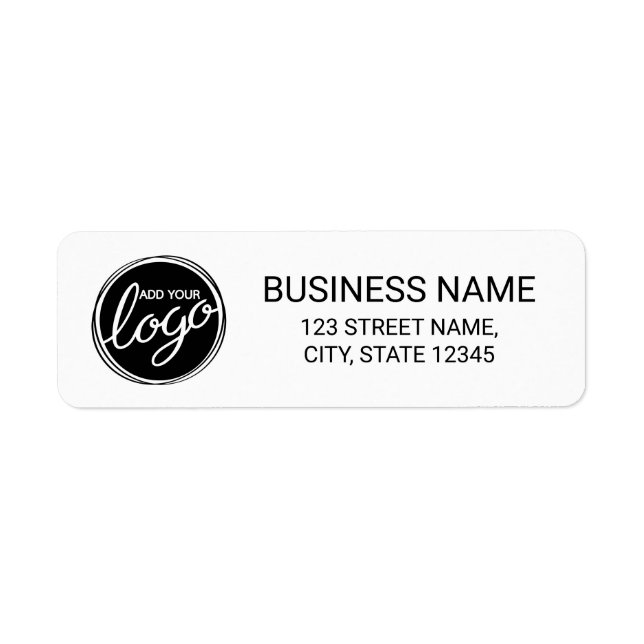 Modern Custom Business Logo Return Address (Front)