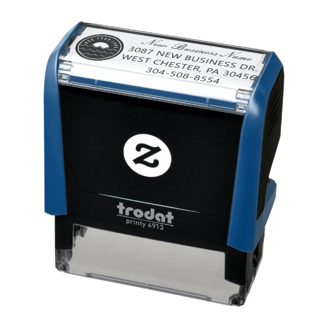 Modern Custom Business Logo Return Address Self-inking Stamp (Product)
