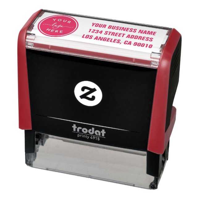 Modern Custom Business Logo Return Address Self-inking Stamp (Product)