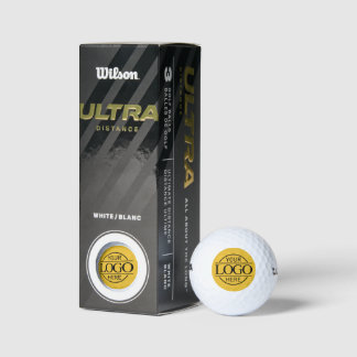 Modern Custom Business Logo Yellow Branded  Golf Balls