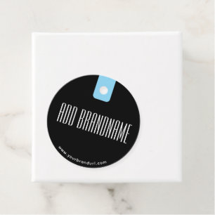 Modern Custom Business Name With Url Black Colour Favour Tags