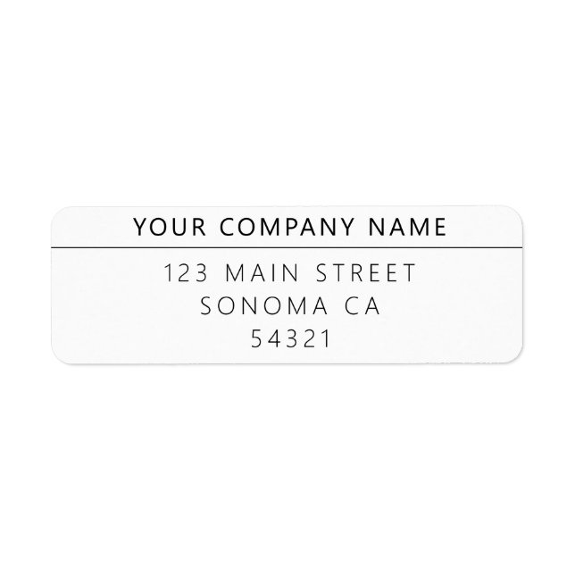 Modern Custom Business Return Address  (Front)