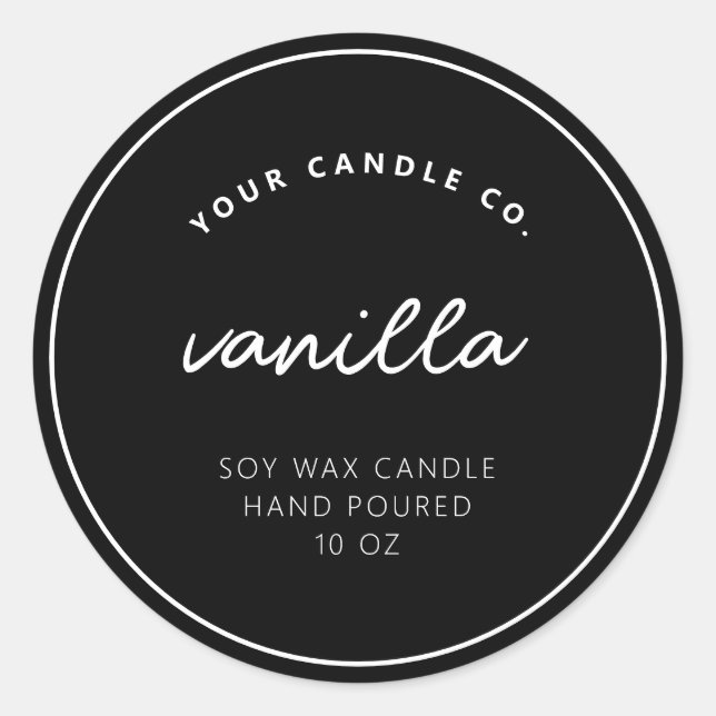 Modern Custom Candle Label (Front)