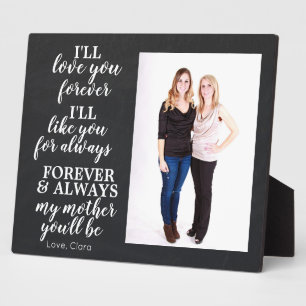Modern Custom Chalkboard Mother's Day Photo Plaque
