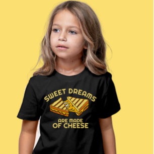 Modern Custom Cheese Bread Yellow Text T-Shirt