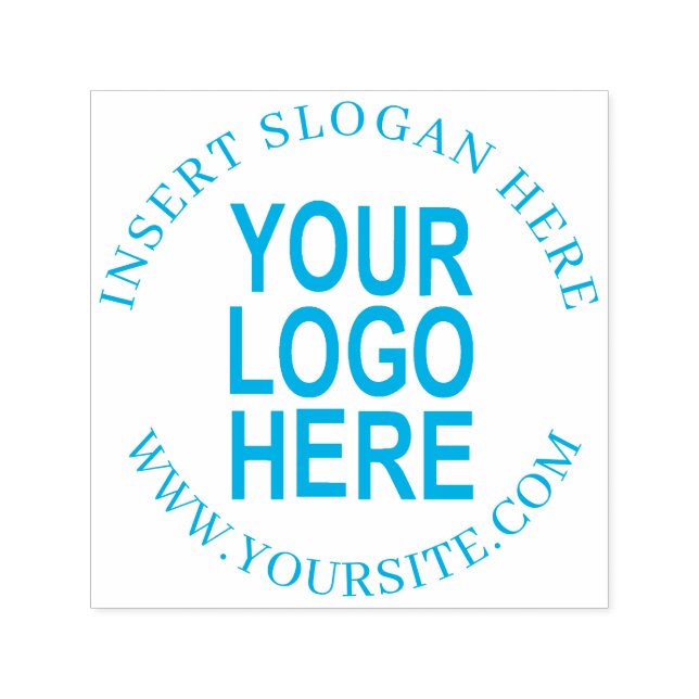 Modern Custom Circular Company Logo Self-inking Stamp (Design)