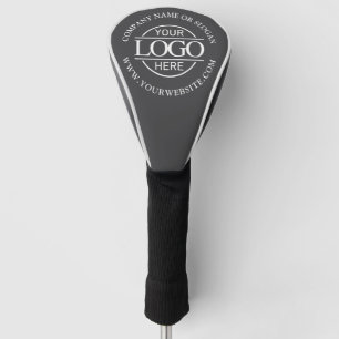 Modern Custom Company Business Logo Grey Branded  Golf Head Cover