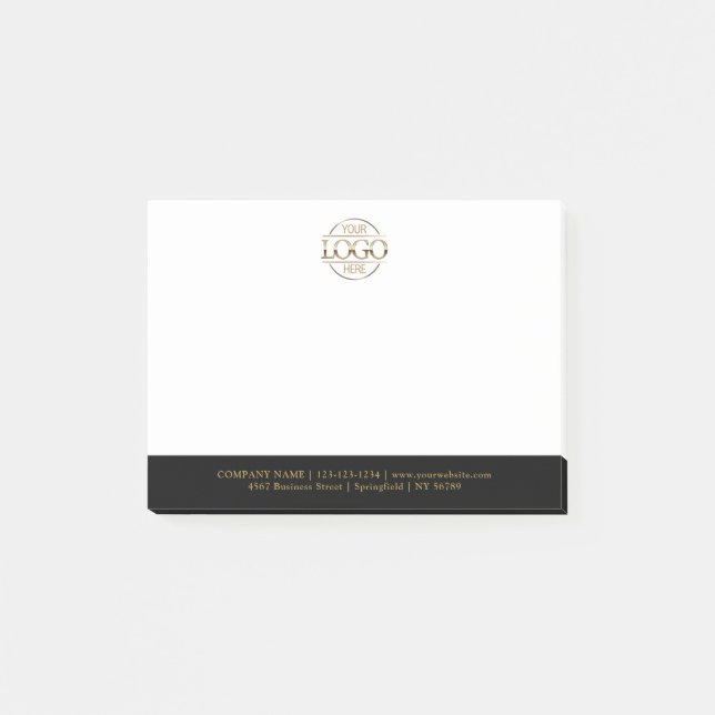 Modern Custom Company Business Logo Promotional Post-it Notes (Front)