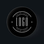 Modern custom company logo business branded 6 cm round badge<br><div class="desc">Modern custom company logo business branded</div>