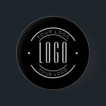 Modern custom company logo business branded 6 cm round badge<br><div class="desc">Modern custom company logo business branded</div>