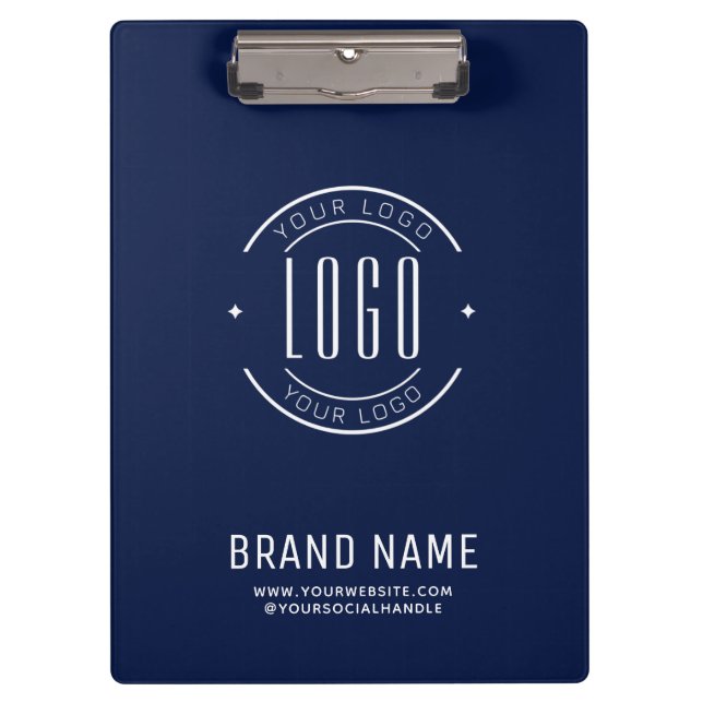 Modern custom company logo business branded clipboard (Front)