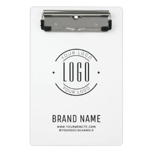 Modern custom company logo business branded mini clipboard