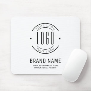 Modern custom company logo business branded mouse mat