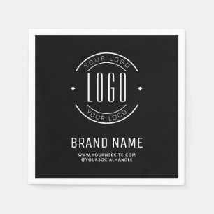 Modern custom company logo business branded napkin