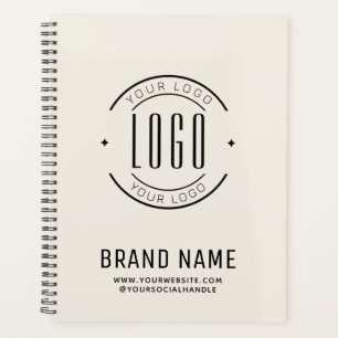 Modern custom company logo business branded planner