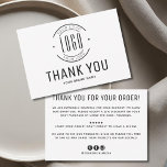 Modern custom company logo business branded thank you card<br><div class="desc">Modern custom company logo business branded</div>