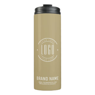 Modern custom company logo business branded thermal tumbler