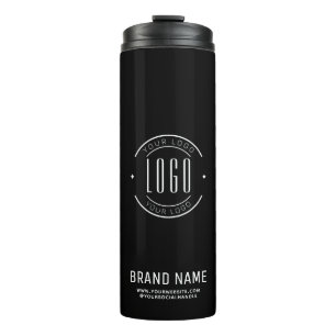 Modern custom company logo business branded thermal tumbler