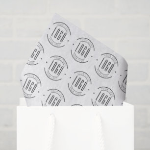 Modern custom company logo business branded tissue paper