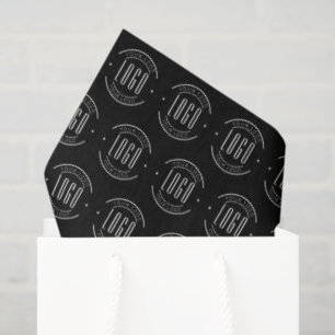 Modern custom company logo business branded tissue paper